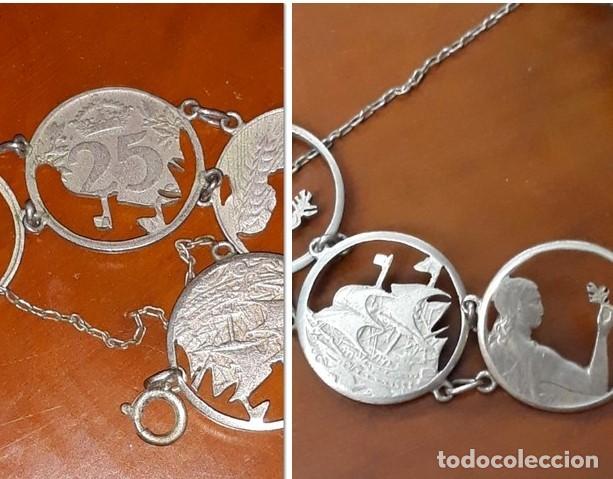 Joyeria: PULSERA MONEDAS RECORTADAS... ARTE numismatico.. - Foto 3