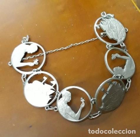 Joyeria: PULSERA MONEDAS RECORTADAS... ARTE numismatico.. - Foto 4