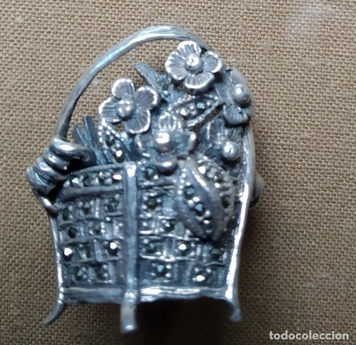 Joyeria: Broche de plata y marquesitas - Foto 1