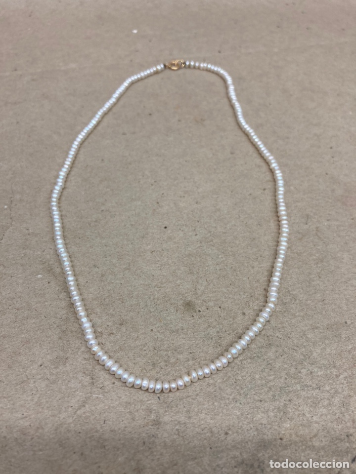 Joyeria: Collar de perlas de r&iacute;o y cierre de Oro 18 kl - Foto 2