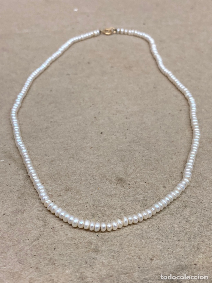 Joyeria: Collar de perlas de r&iacute;o y cierre de Oro 18 kl - Foto 1