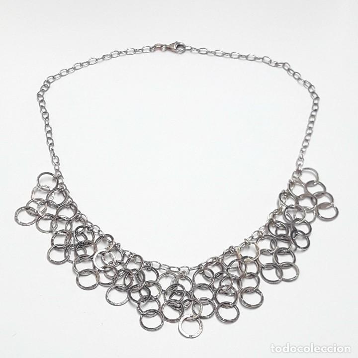 Joyeria: GARGANTILLA DE AROS EN PLATA DE LEY Y NUEVA A ESTRENAR. - Foto 1