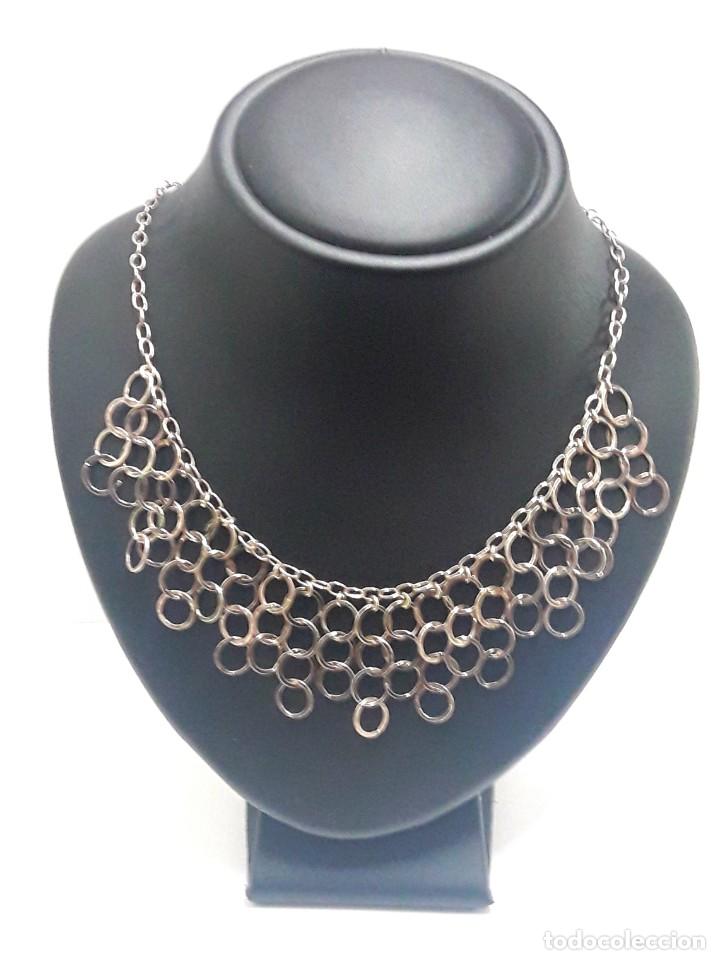 Joyeria: GARGANTILLA DE AROS EN PLATA DE LEY Y NUEVA A ESTRENAR. - Foto 2