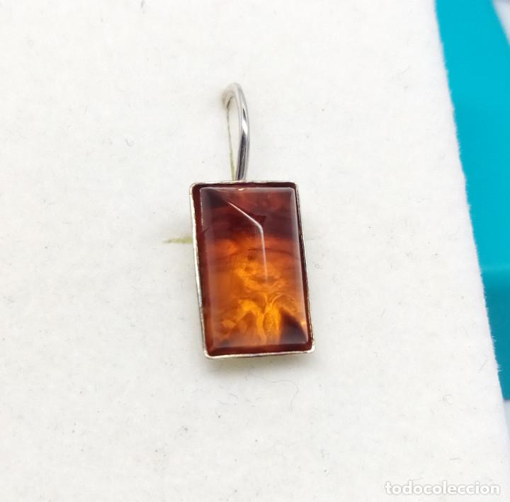 Joyeria: PENDIENTES DE PLATA DE LEY CON S&Iacute;MIL DE &Aacute;MBAR - MEDIDA 2 cm. - Foto 3