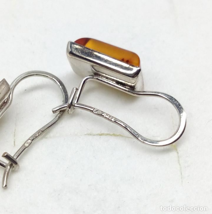 Joyeria: PENDIENTES DE PLATA DE LEY CON S&Iacute;MIL DE &Aacute;MBAR - MEDIDA 2 cm. - Foto 4