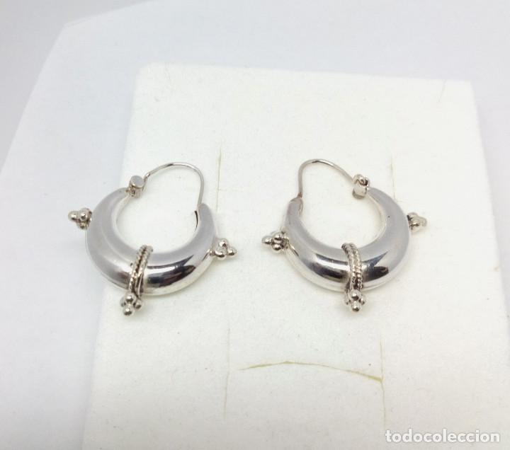 Joyeria: BONITOS PENDIENTES CRIOLLAS DE PLATA DE LEY - MEDIDA 2 cm. - Foto 2