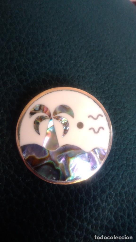 Joyeria: BROCHE DE ALPACA Y N&Aacute;CAR ABALON - Foto 1