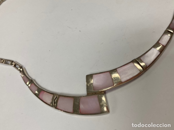 Joyeria: Gargantilla de plata y n&aacute;car rosa - Foto 5