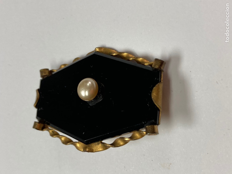 Joyeria: Broche de luto con onix y perla /B94 - Foto 2