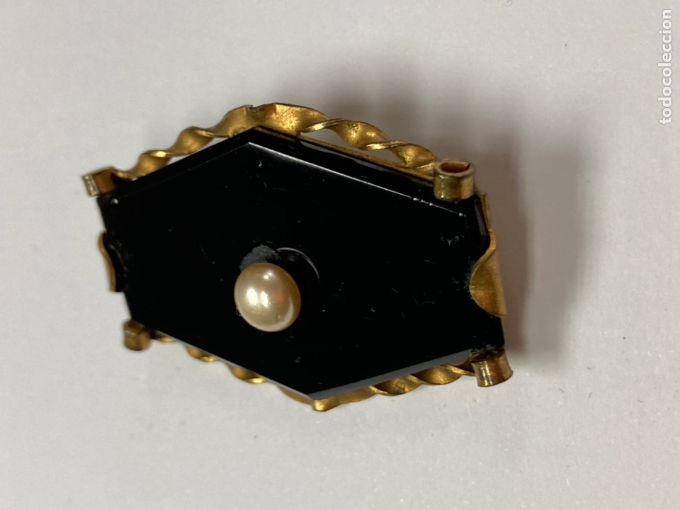 Joyeria: Broche de luto con onix y perla /B94 - Foto 3