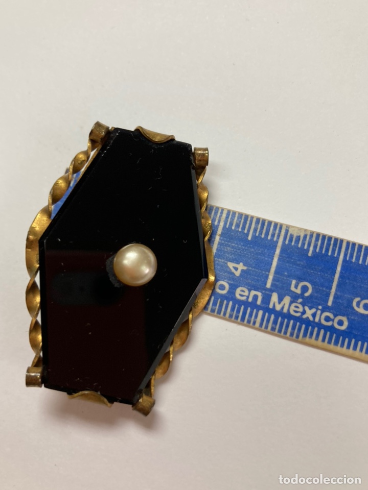 Joyeria: Broche de luto con onix y perla /B94 - Foto 8