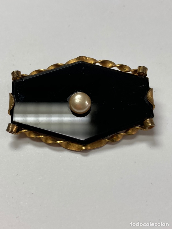 Joyeria: Broche de luto con onix y perla /B94 - Foto 1