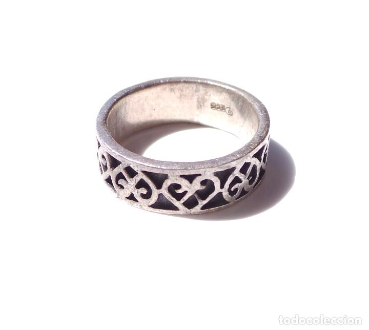 Joyeria: ANILLO DE PLATA DE LEY 925. CORAZONES. - Foto 4