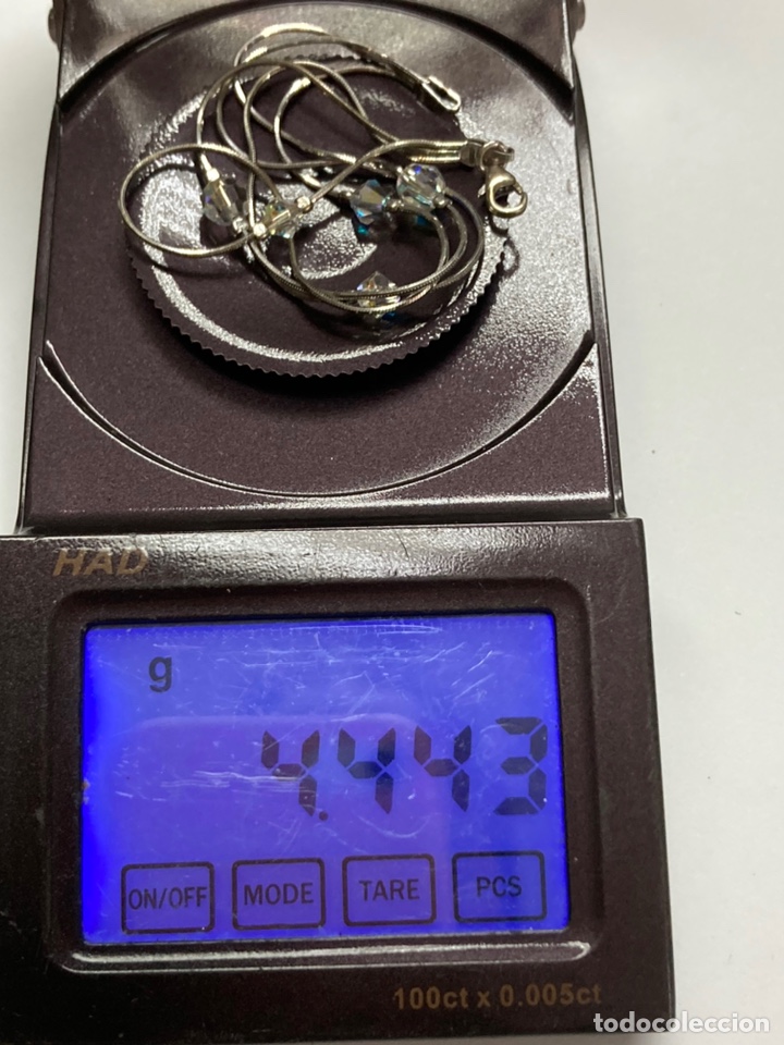 Joyeria: Pulsera de plata rodiada triple cadena con cristal - Foto 6