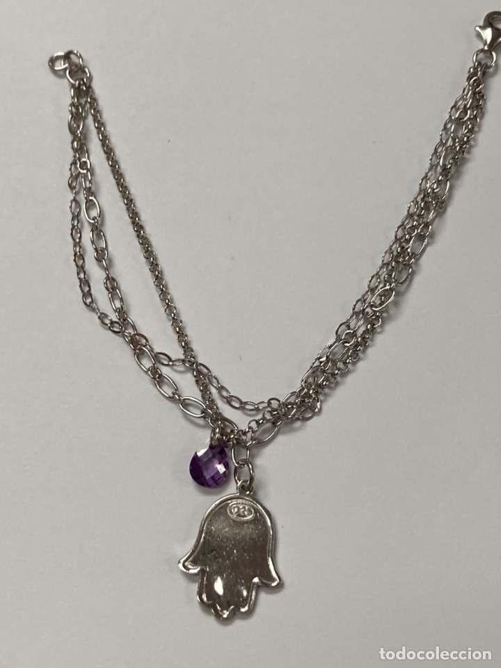 Joyeria: Pulsera de plata triple cadena con la mano de F&aacute;tima - Foto 2