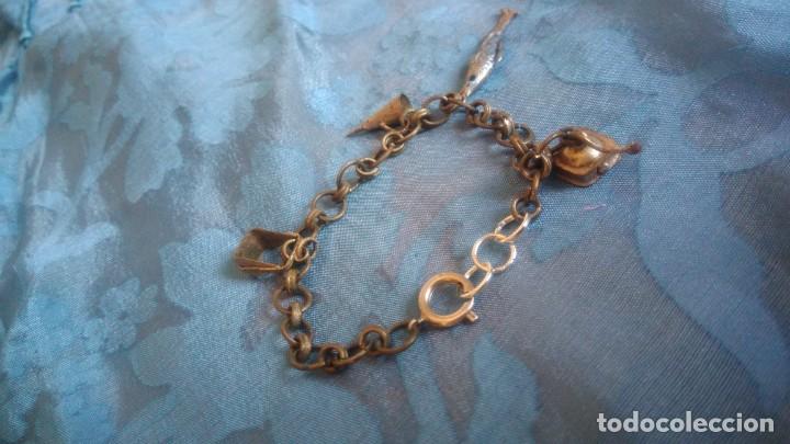 Joyeria: PULSERA ANTIGUA DE DIGES CON PEZ DE PLATA - Foto 3