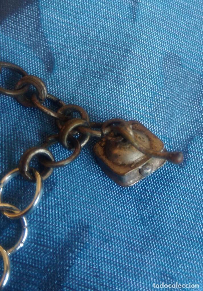 Joyeria: PULSERA ANTIGUA DE DIGES CON PEZ DE PLATA - Foto 8