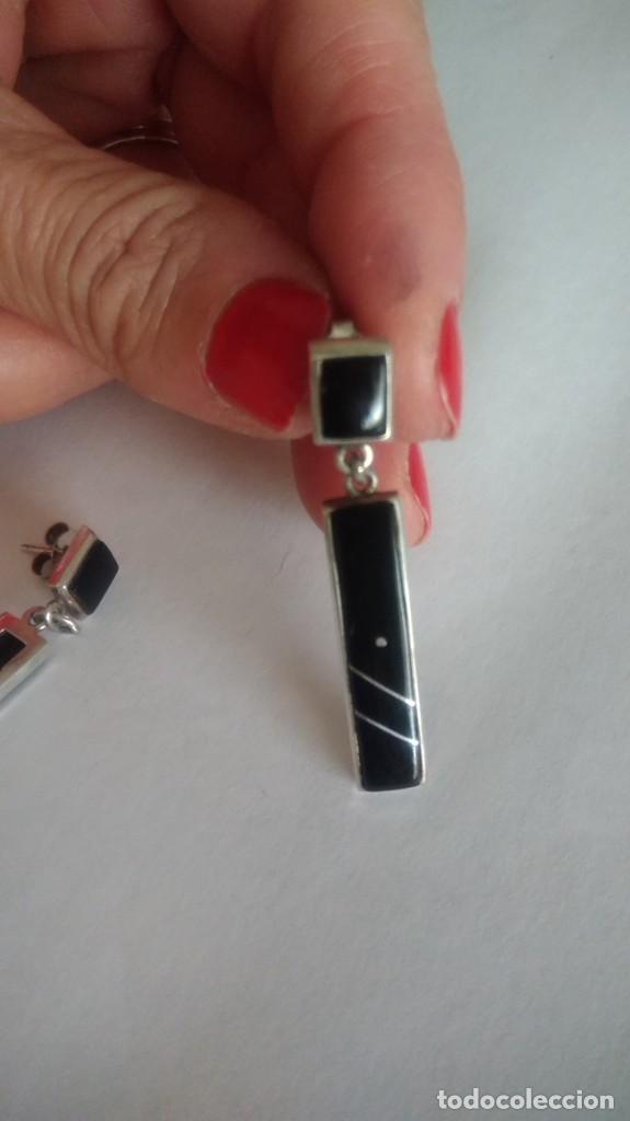 Joyeria: BONITO PAR DE PENDIENTES PLATA-&Oacute;NIX - Foto 4