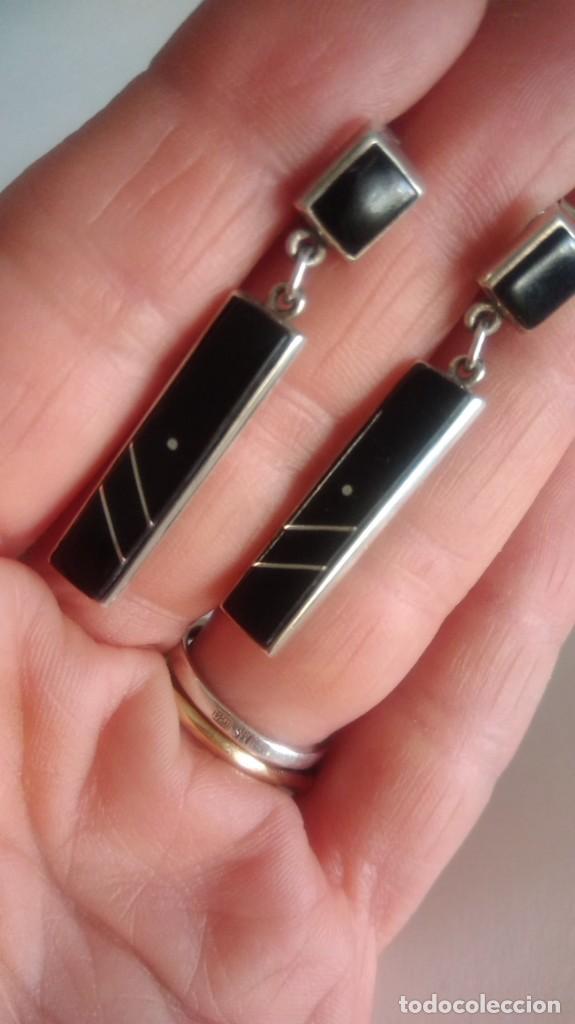 Joyeria: BONITO PAR DE PENDIENTES PLATA-&Oacute;NIX - Foto 5