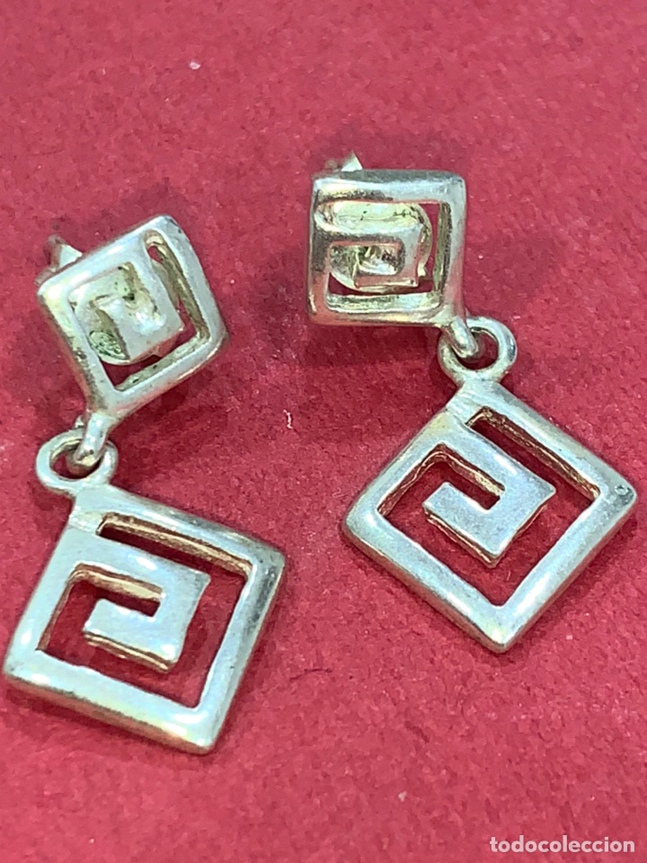 Jewelry: Bonita pareja de pendientes en plata de Ley. Plata contrastada