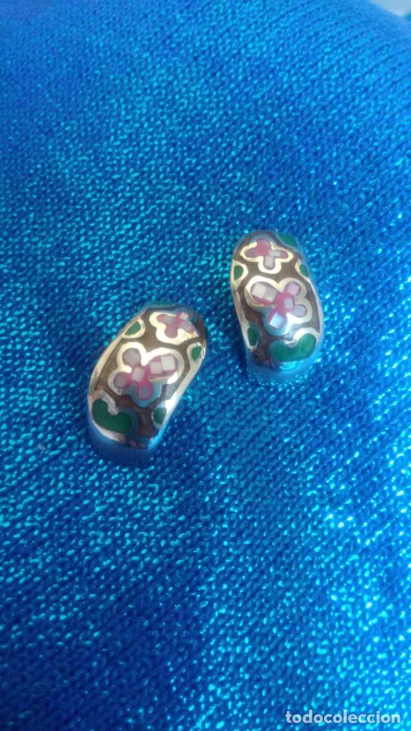 Joyeria: PRECIOSOS PENDIENTES DE PLATA E INCRUSTACI&Oacute;N DE N&Aacute;CAR - Foto 3