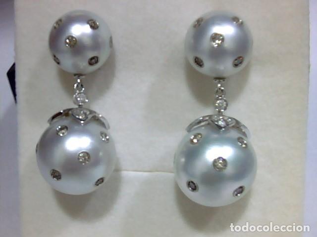 Joyeria: pendientes perlas Australianas y diamantes - Foto 1