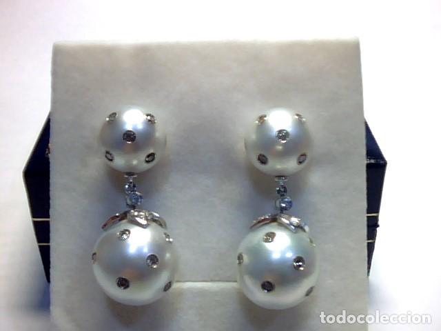 Joyeria: pendientes perlas Australianas y diamantes - Foto 4