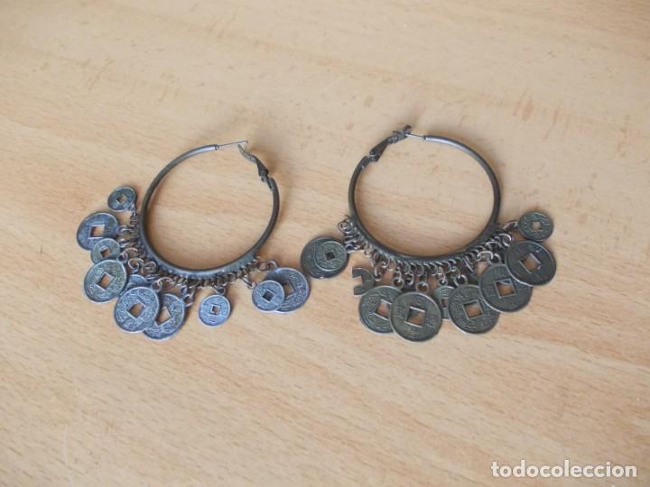 Joyeria: pendientes de aros con monedas - Foto 2