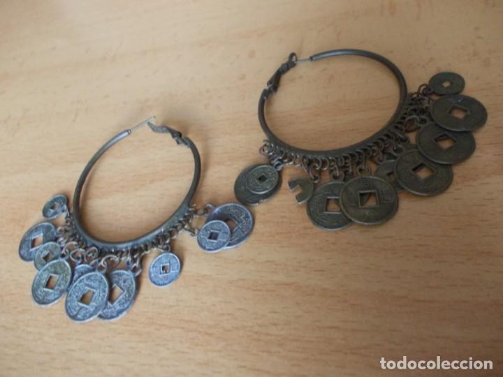 Joyeria: pendientes de aros con monedas - Foto 3