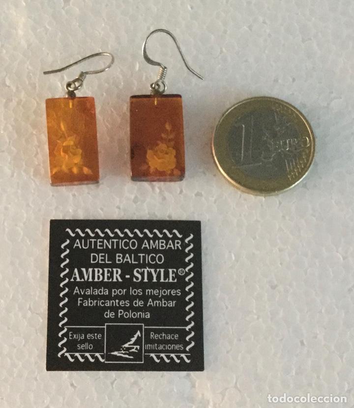 Joyeria: Pendientes en &aacute;mbar del B&aacute;ltico. Nuevo