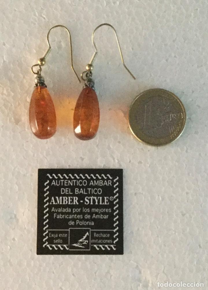 Joyeria: Pendientes en &aacute;mbar del B&aacute;ltico. NUEVOS
