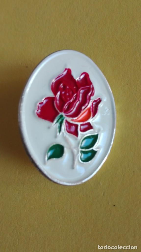 Joyeria: Broche de metal con Rosa esmaltada - Foto 1