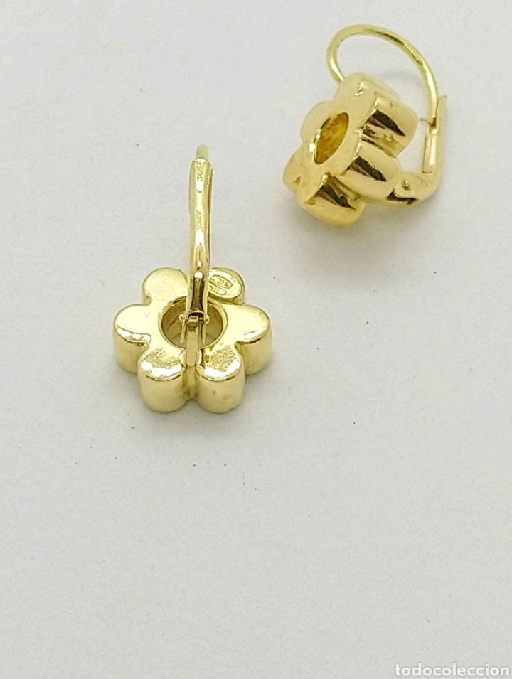 Joyeria: Pendientes flor en oro 18 kts. 3,75grms. - Foto 2