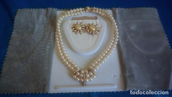 Joyeria: ADEREZO DE COLLAR Y PENDIENTES DE PERLAS - Foto 2