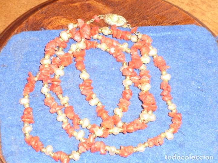 Joyeria: COLLAR LARGO DE CORAL CHIP Y PERLAS DE RIO. - Foto 7