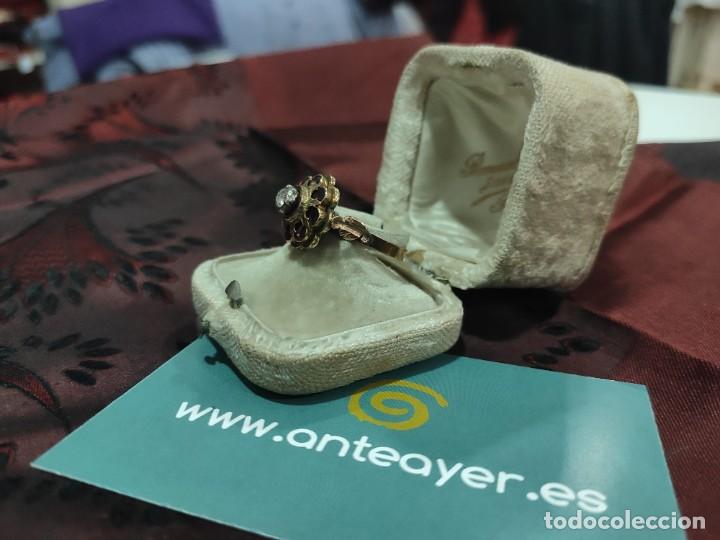 Joyeria: Antiguo anillo de oro y amatistas - Foto 6