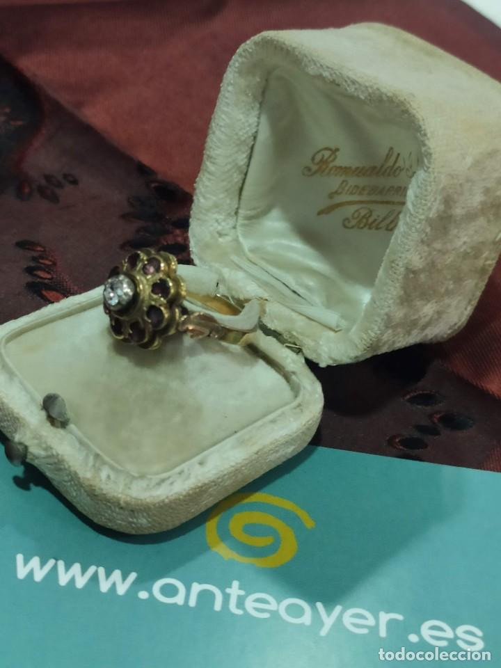Joyeria: Antiguo anillo de oro y amatistas - Foto 7
