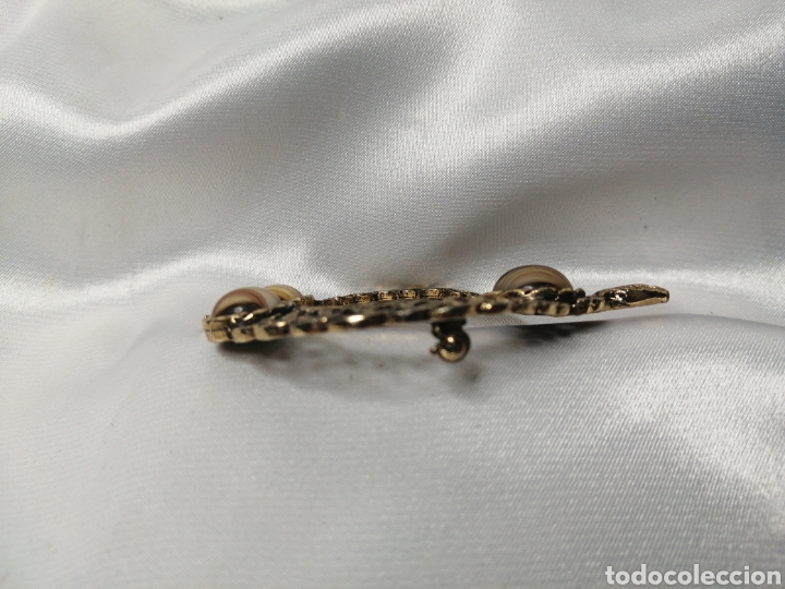 Joyeria: Broche metal dorado y cristal - Foto 2