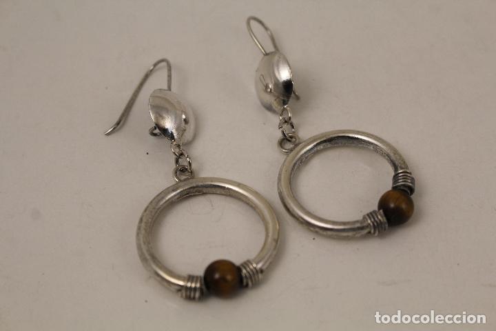 Joyeria: PENDIENTES PLATA CON OJO DE TIGRE