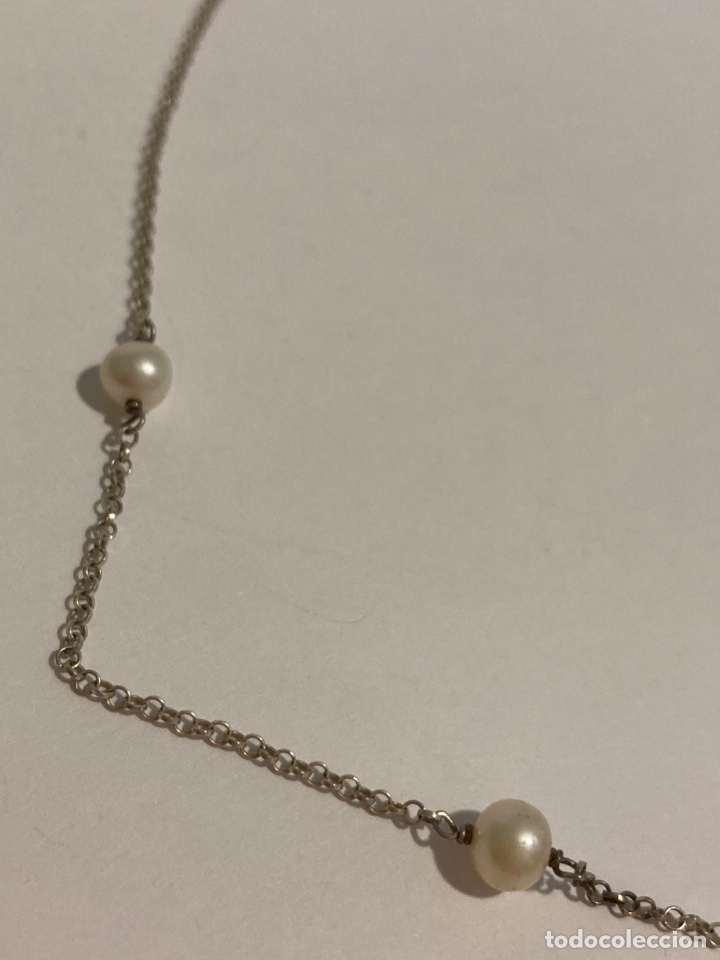 Joyeria: Gargantilla de plata y tres perlas - Foto 2
