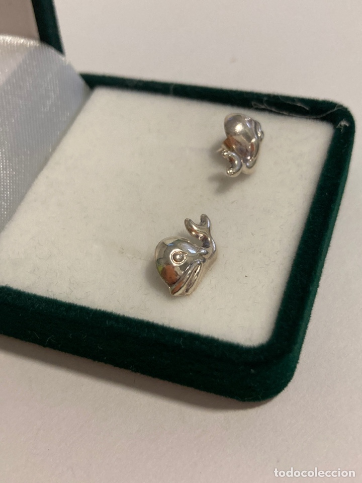 Joyeria: Pendientes de plata en forma de ballena - Foto 2
