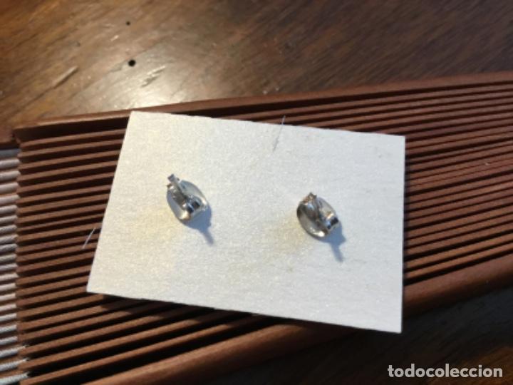 Joyeria: PENDIENTES DE PLATA .VINTAGE. ESMALTE VERDE - Foto 5