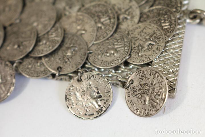 Joyeria: Pulsera plateada con r&eacute;plicas de monedas de la Rep&uacute;blica Francesa 1808 - Foto 5