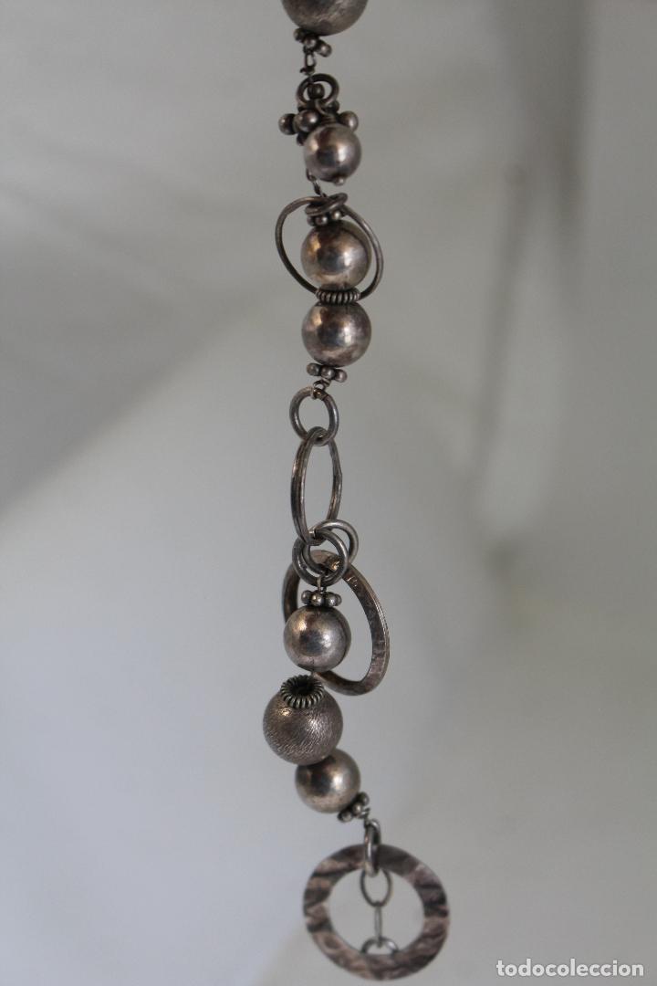 Joyeria: pulsera circulos y abalorios en plata de ley - Foto 3