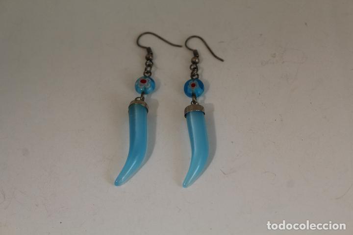 Joyeria: pendientes plata azules ojo turco - Foto 2