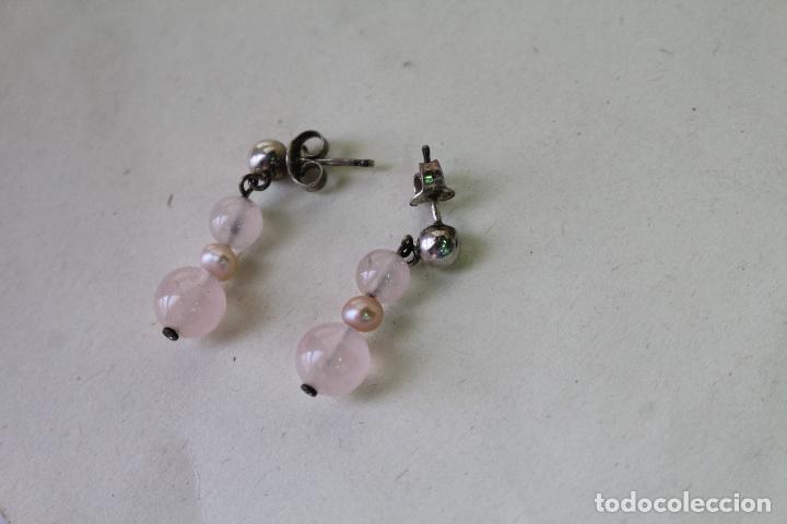 Joyeria: pendientes plata con perlas rosa - Foto 3