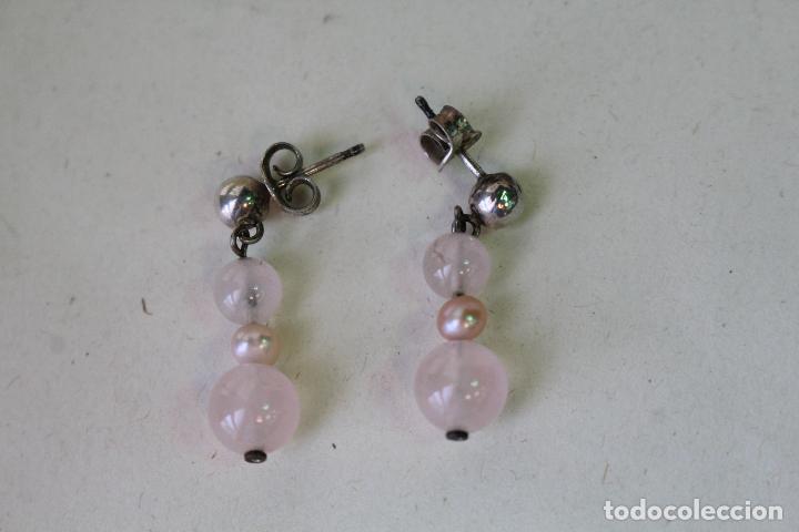 Joyeria: pendientes plata con perlas rosa - Foto 1