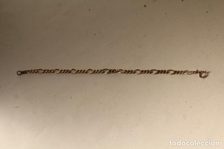 Joyeria: cadena corta pulsera en plata dorada 925 - Foto 3