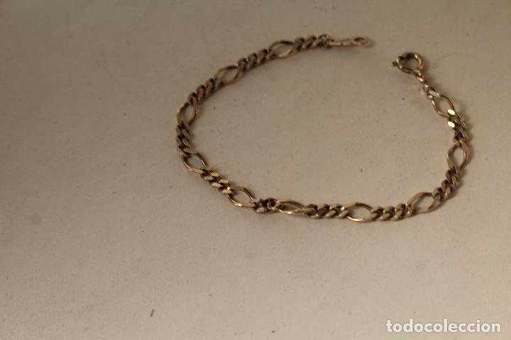 Joyeria: cadena corta pulsera en plata dorada 925 - Foto 1