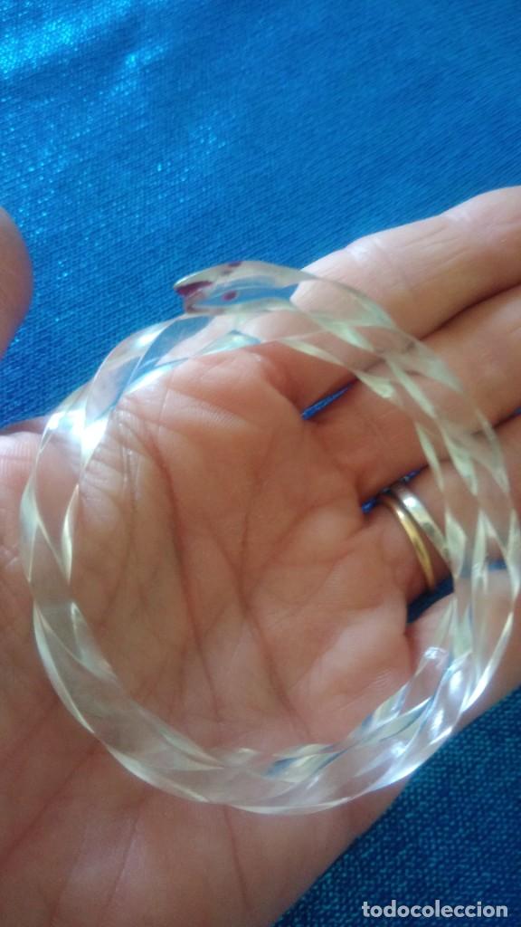 Joyeria: PRECIOSA PULSERA ANTIGUA DE CELULOIDE TRANSPARENTE FORMA DE SERPIENTE - Foto 7
